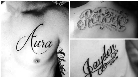 tatuajes de nombres en el pecho|Tatuajes de Nombres en el Pecho para Mujer: Ideas,。